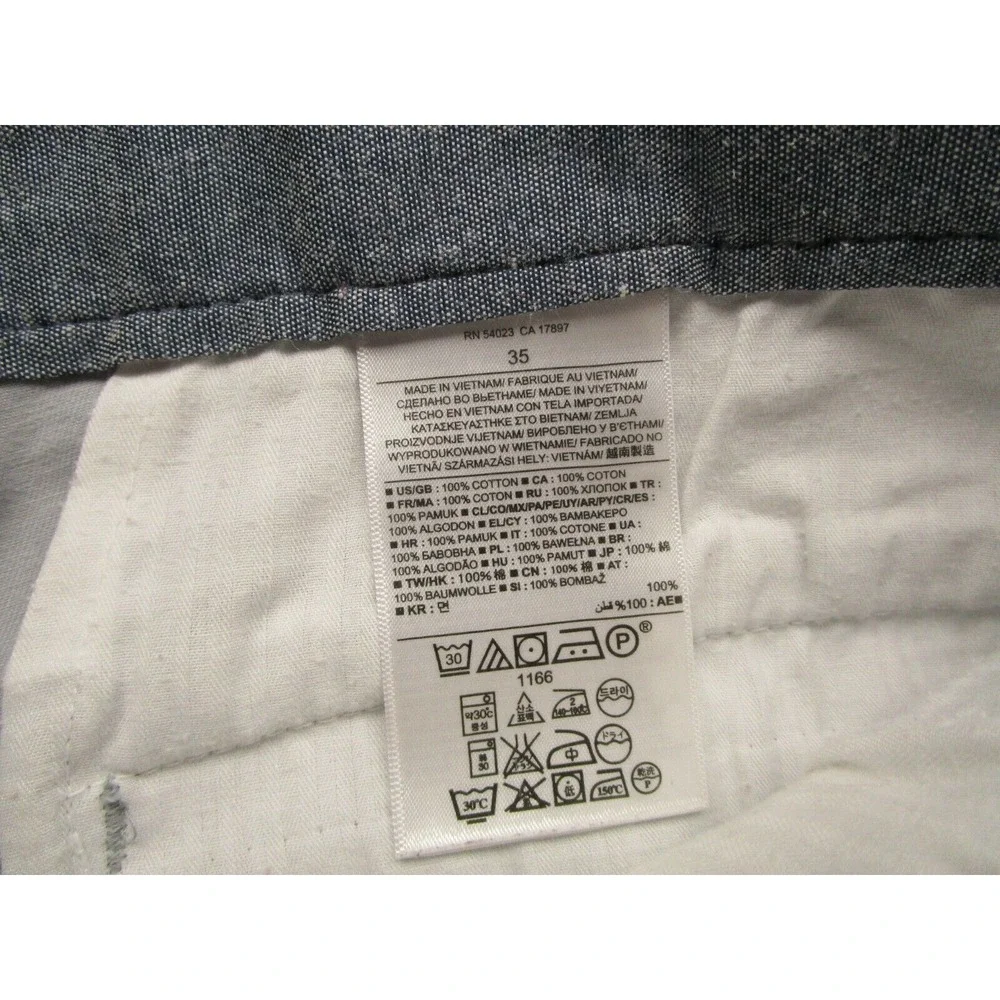 Banana Republic Chino Shorts blue Men's Size 35 pre-owned flat front‎ pocket
